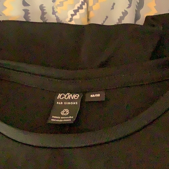 Icone Long sleeved mesh black dress nwt - Picture 2 of 4